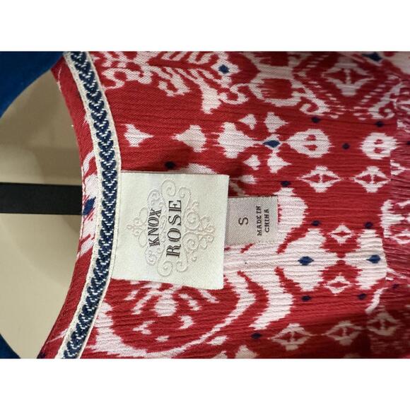 Red and White Patterned Women's Maxi Dress Knox Rose Small - Picture 6 of 6